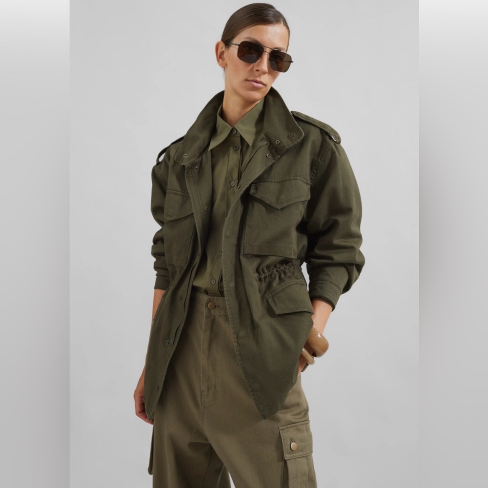 Frankie Shop Merano Khaki Cargo Jacket OS
